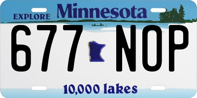 MN license plate 677NOP