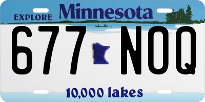 MN license plate 677NOQ