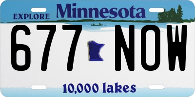 MN license plate 677NOW