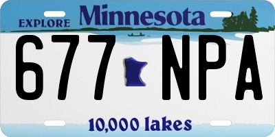 MN license plate 677NPA