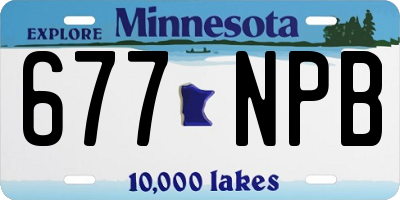MN license plate 677NPB
