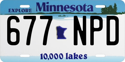 MN license plate 677NPD