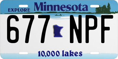 MN license plate 677NPF