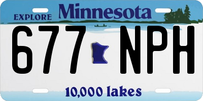 MN license plate 677NPH