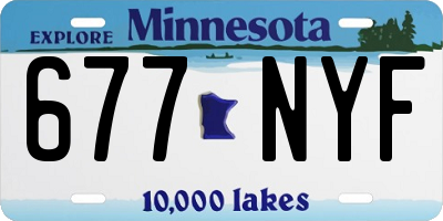 MN license plate 677NYF