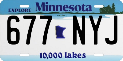 MN license plate 677NYJ