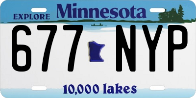 MN license plate 677NYP