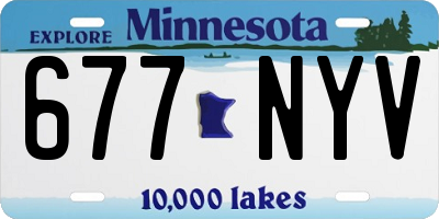 MN license plate 677NYV
