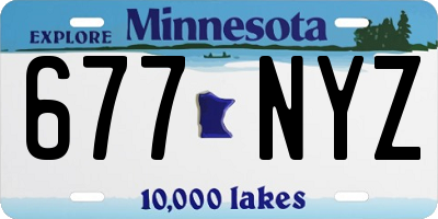 MN license plate 677NYZ