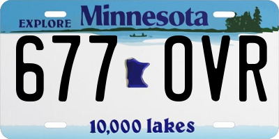 MN license plate 677OVR