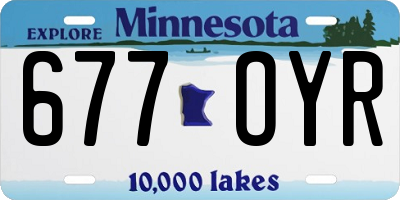 MN license plate 677OYR