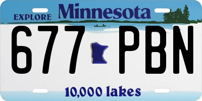 MN license plate 677PBN