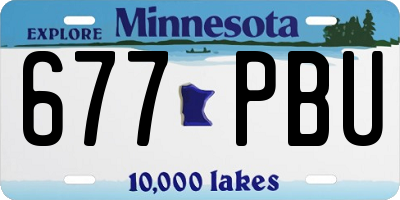 MN license plate 677PBU
