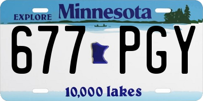MN license plate 677PGY