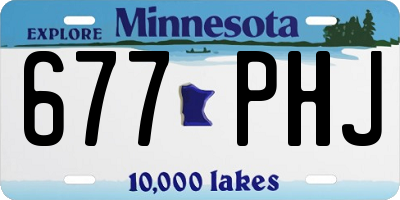 MN license plate 677PHJ