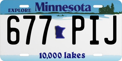 MN license plate 677PIJ