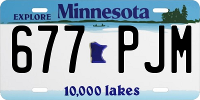 MN license plate 677PJM