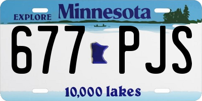 MN license plate 677PJS
