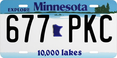 MN license plate 677PKC