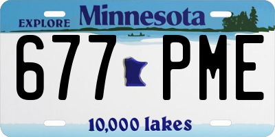 MN license plate 677PME