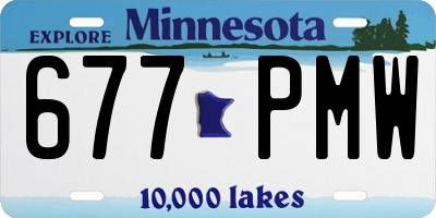 MN license plate 677PMW