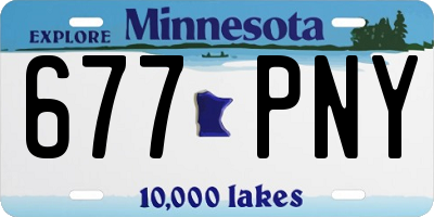 MN license plate 677PNY