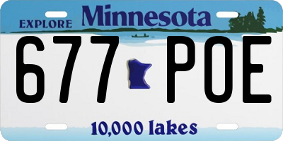 MN license plate 677POE