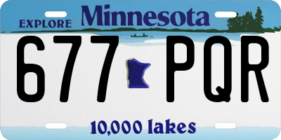 MN license plate 677PQR