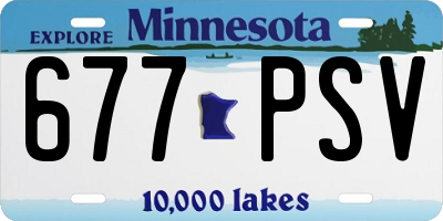 MN license plate 677PSV