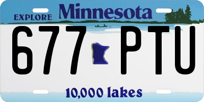 MN license plate 677PTU