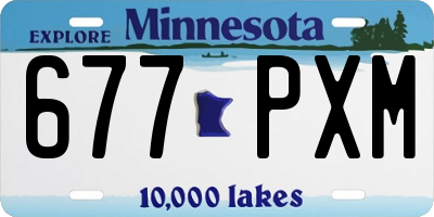 MN license plate 677PXM