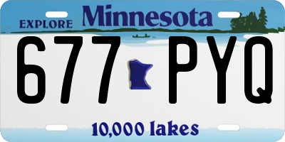 MN license plate 677PYQ