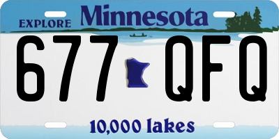 MN license plate 677QFQ