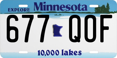 MN license plate 677QOF