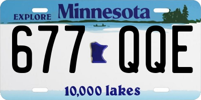 MN license plate 677QQE