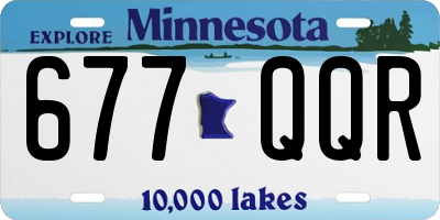 MN license plate 677QQR