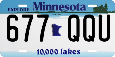 MN license plate 677QQU