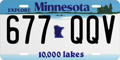 MN license plate 677QQV
