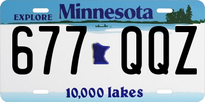 MN license plate 677QQZ