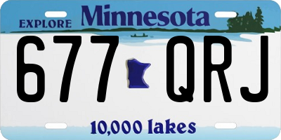 MN license plate 677QRJ