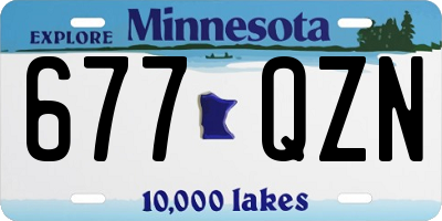 MN license plate 677QZN