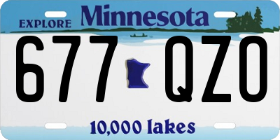 MN license plate 677QZO