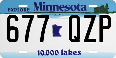 MN license plate 677QZP