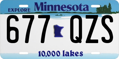 MN license plate 677QZS