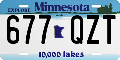 MN license plate 677QZT