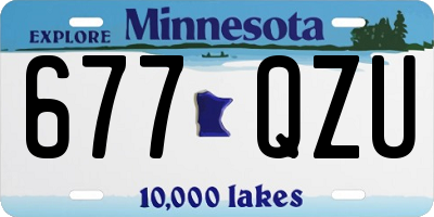 MN license plate 677QZU