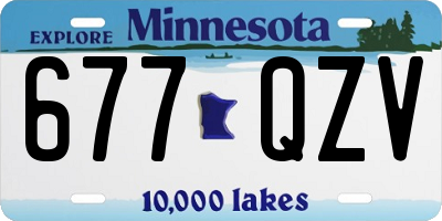 MN license plate 677QZV