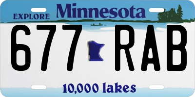 MN license plate 677RAB