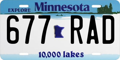 MN license plate 677RAD