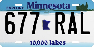 MN license plate 677RAL